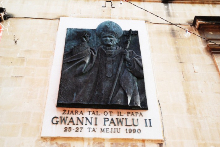 Pamiątka z pobytu naszego papieża JPII